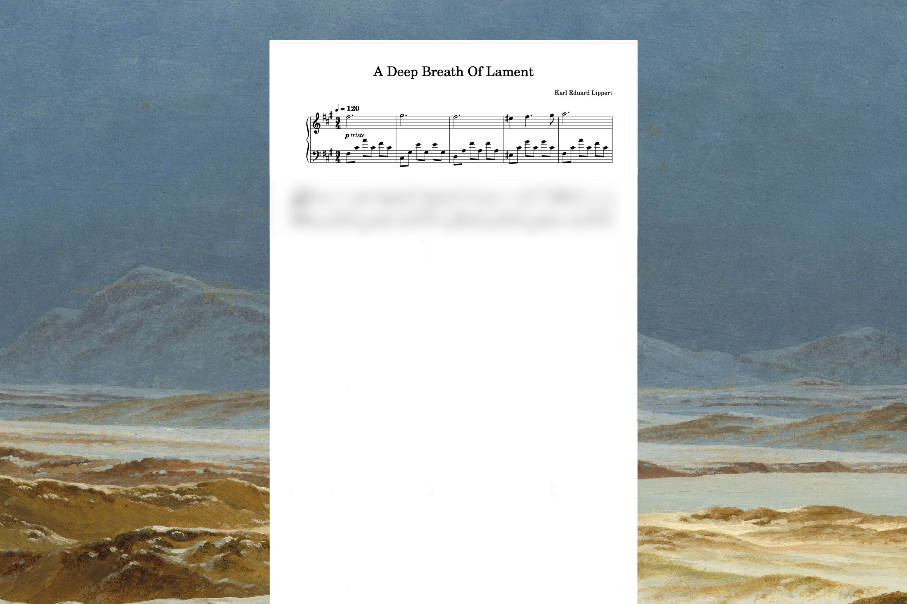 A Deep Breath Of Lament - Sheet Music (Digital)