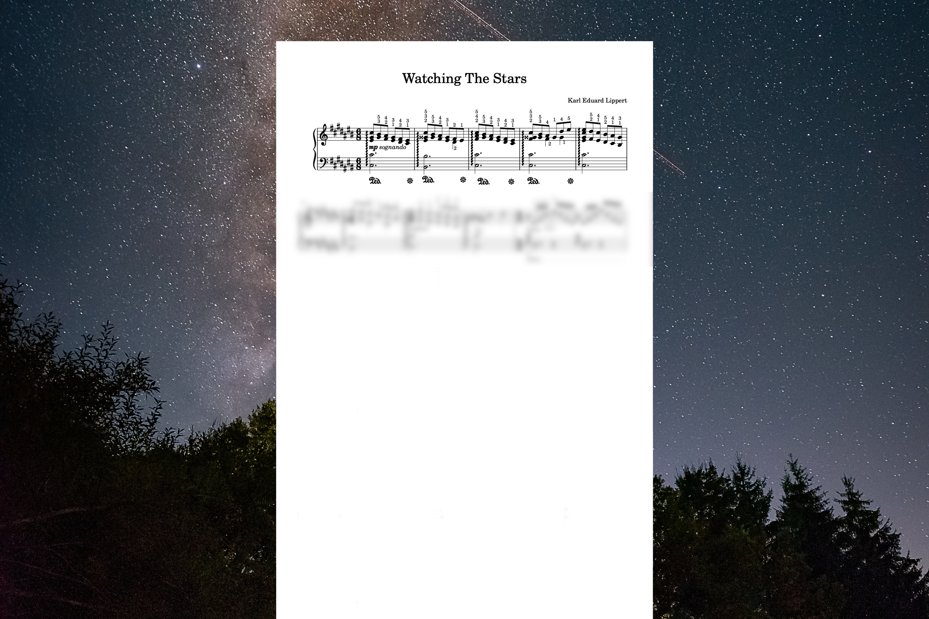 Watching The Stars - Sheet Music (Digital)